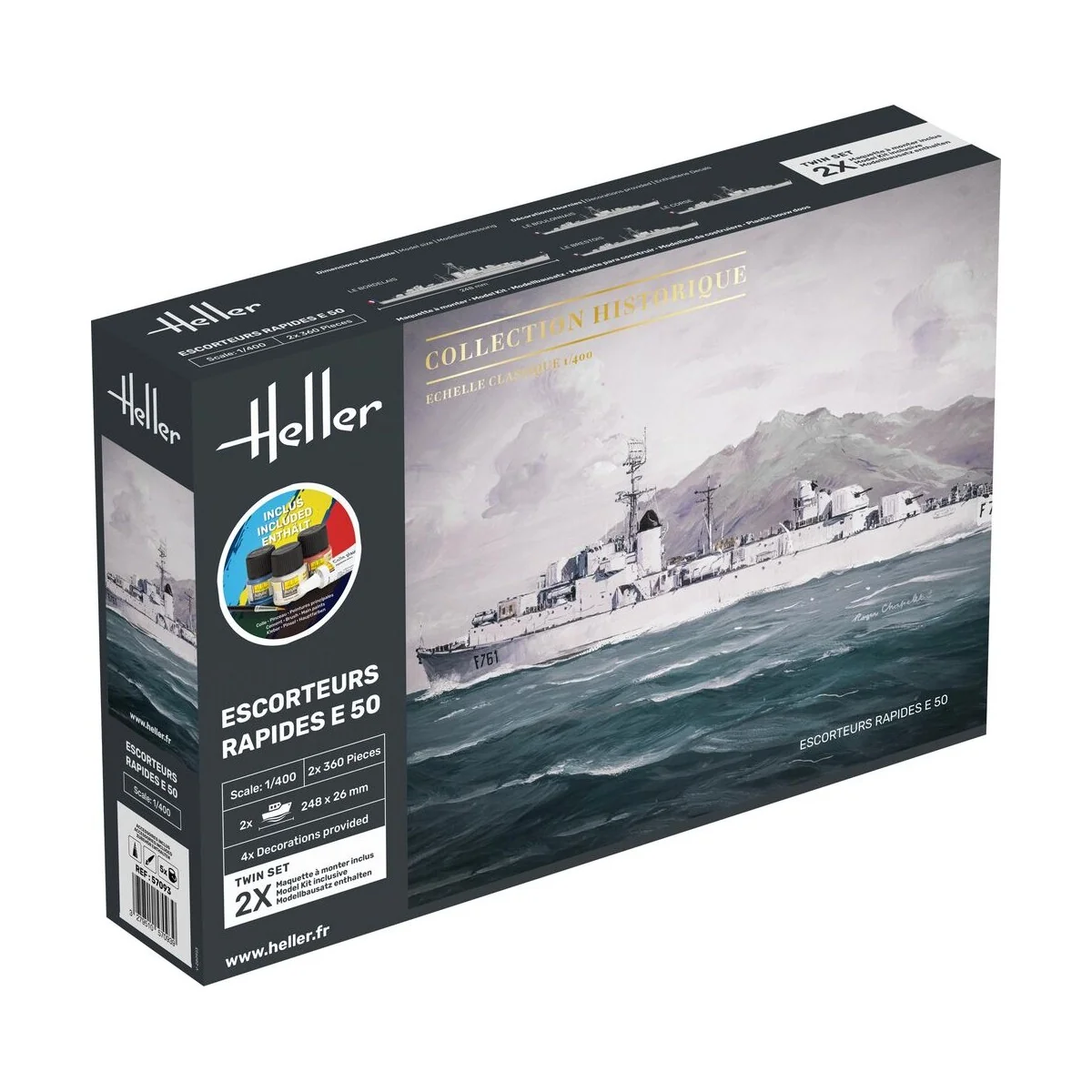 STARTER KIT Escorteurs Rapides E 50, 1/400 - Heller 57093