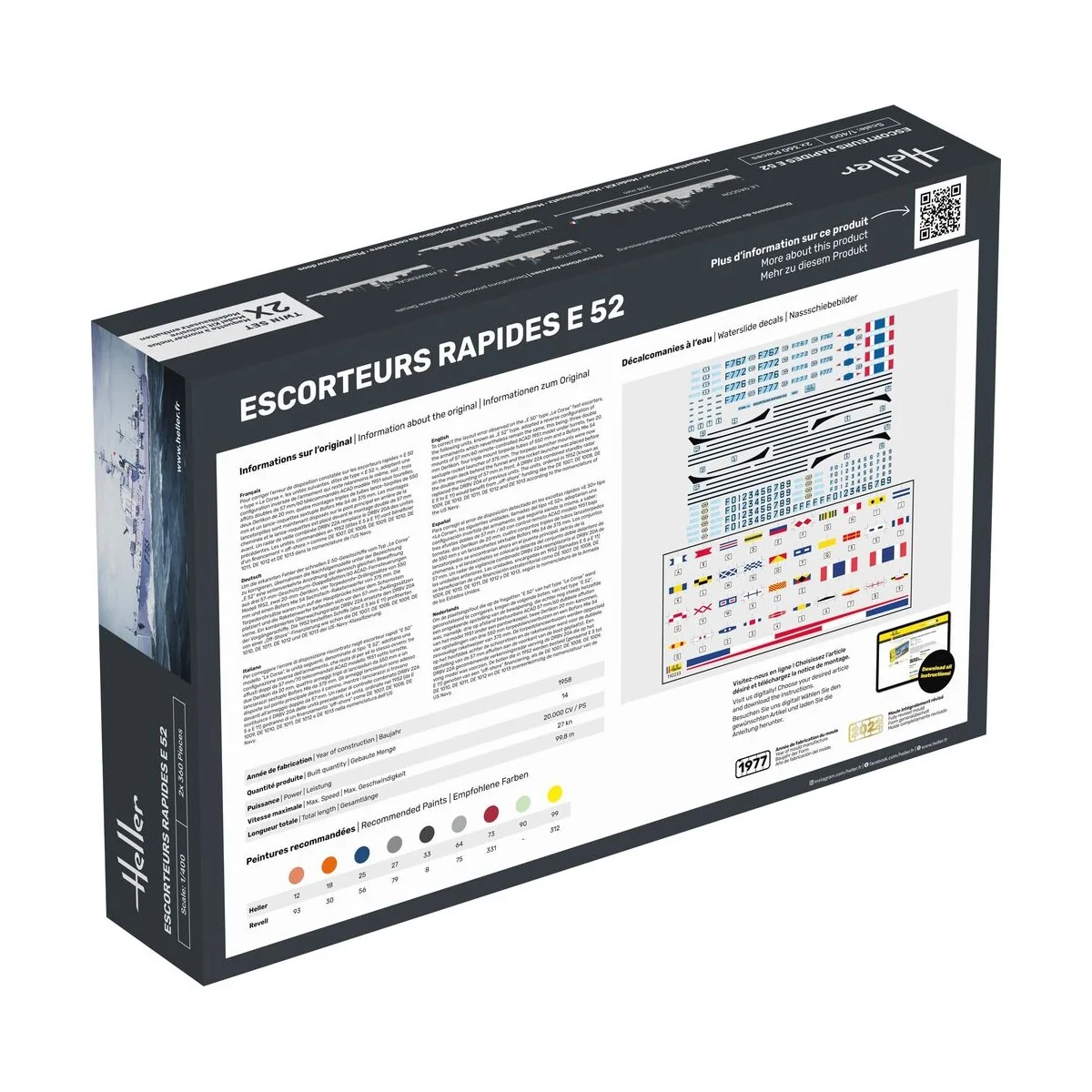 STARTER KIT Escorteurs Rapides E 52, 1/400 - Heller 57094