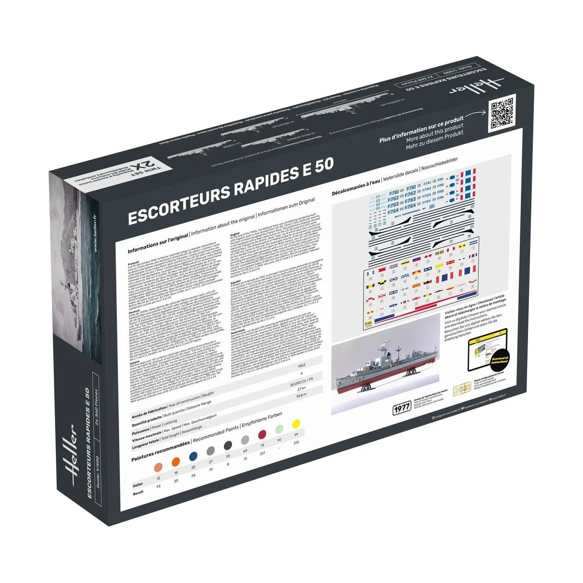 STARTER KIT Escorteurs Rapides E 50, 1/400 - Heller 57093