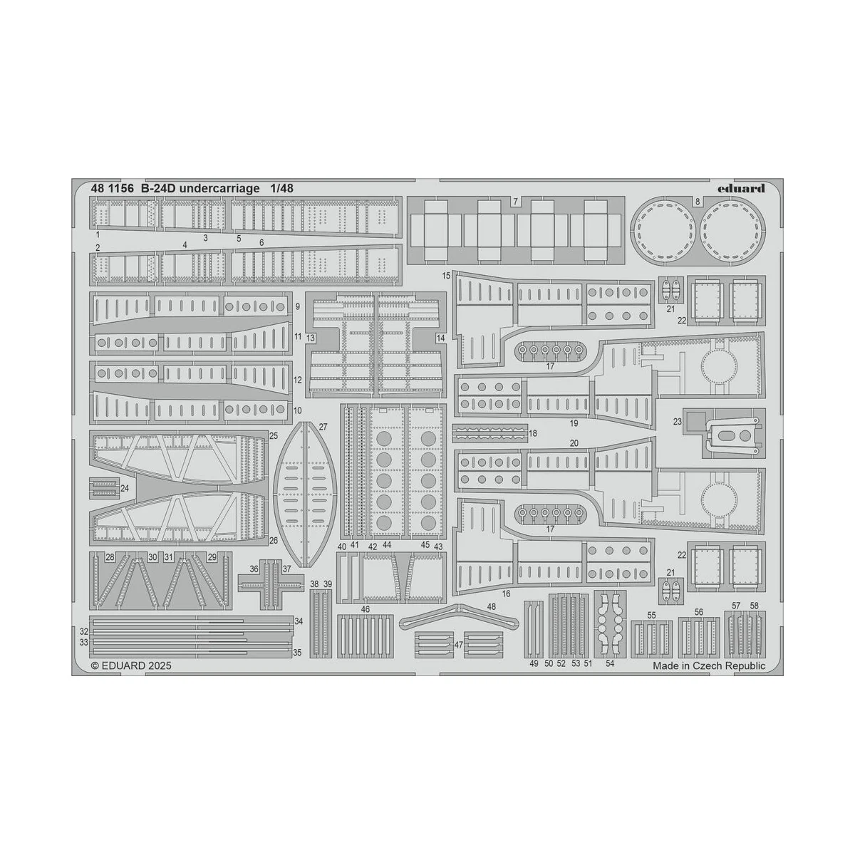 B-24D undercarriage HOBBY BOSS, 1/48 - Eduard Accessories 481156