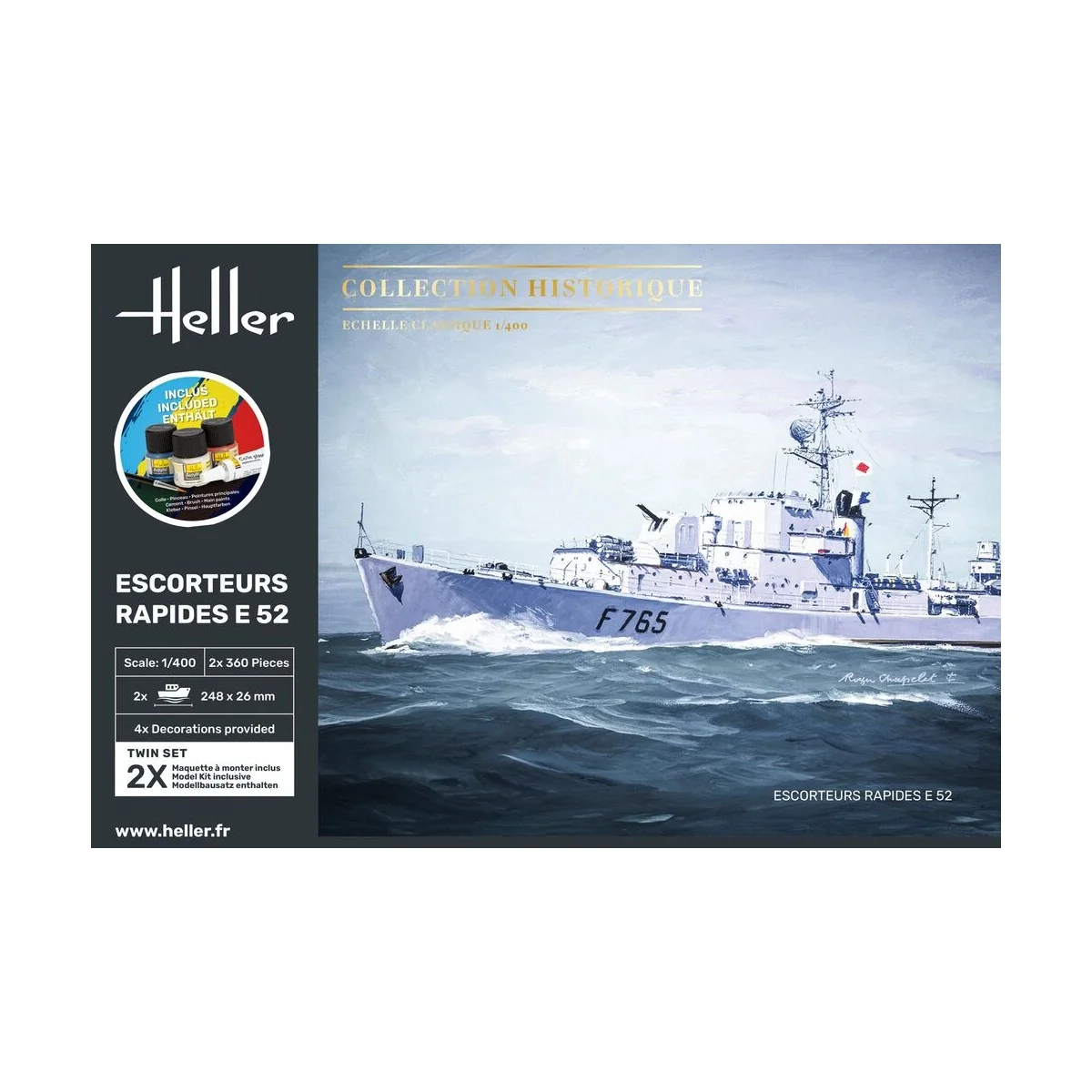 STARTER KIT Escorteurs Rapides E 52, 1/400 - Heller 57094