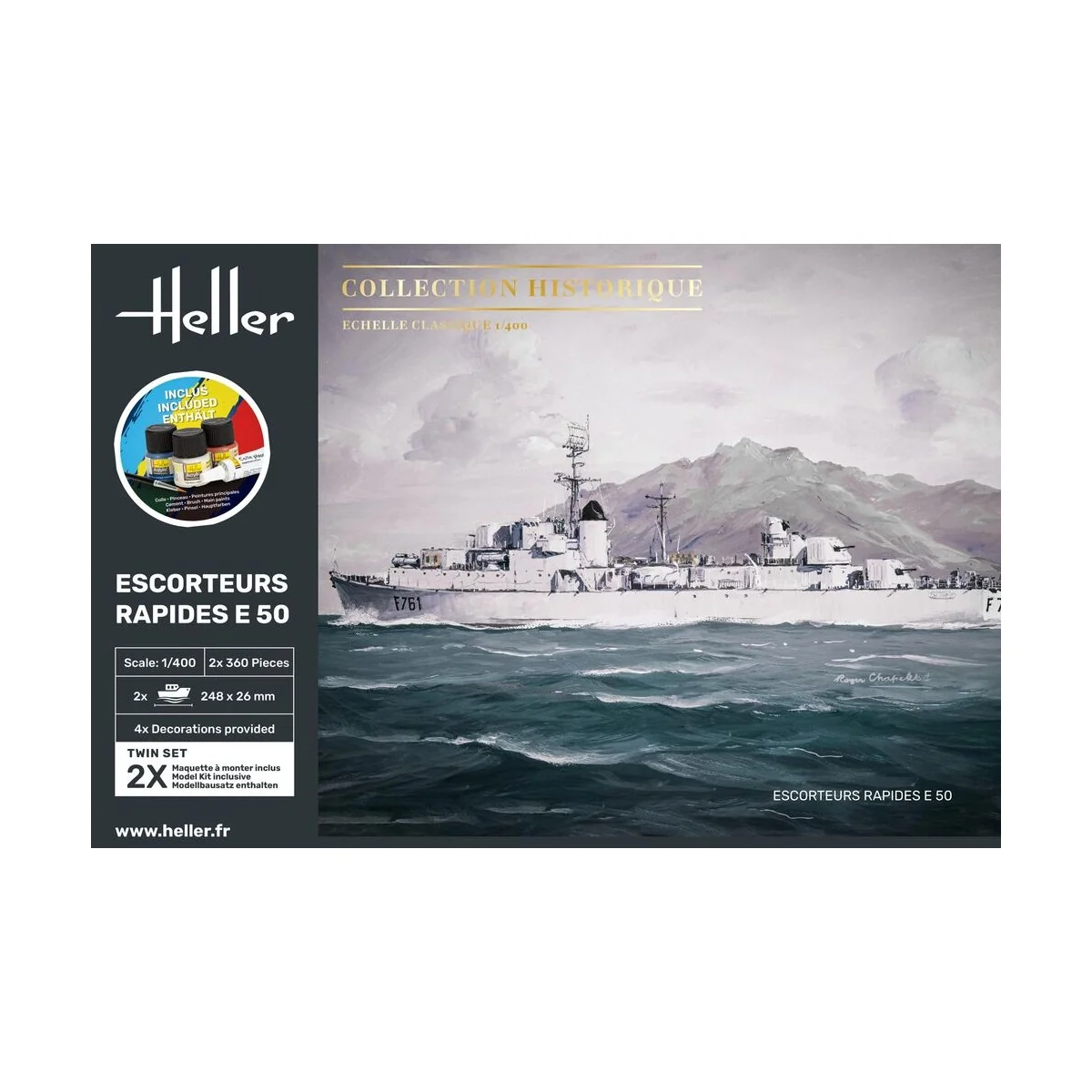 STARTER KIT Escorteurs Rapides E 50, 1/400 - Heller 57093