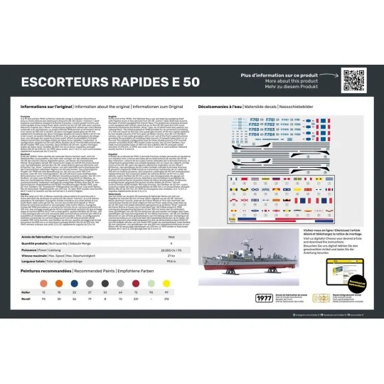STARTER KIT Escorteurs Rapides E 50, 1/400 - Heller 57093