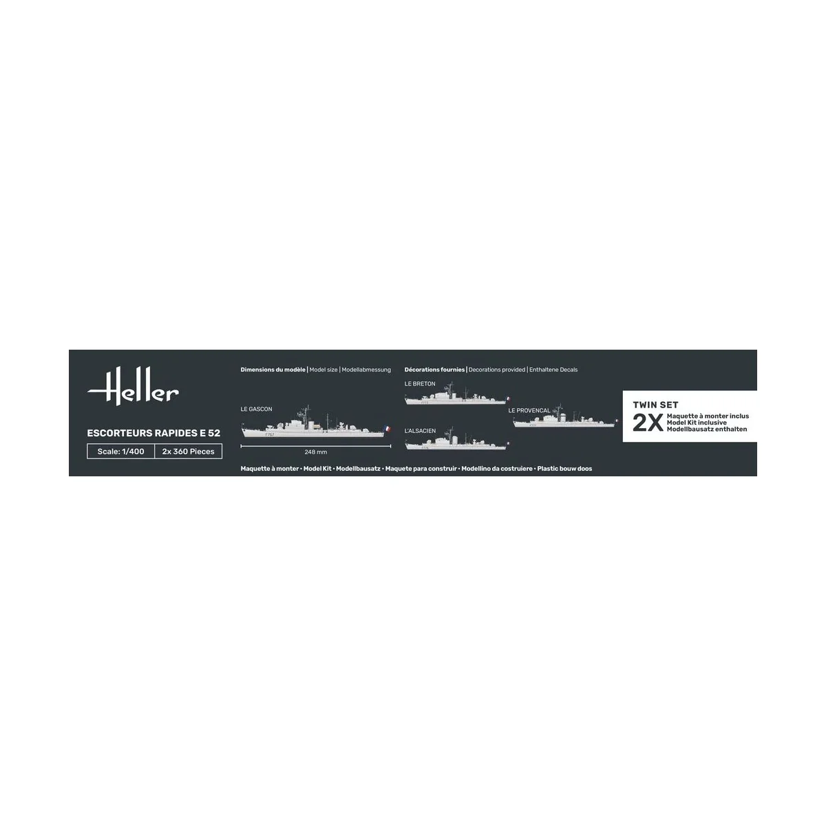 STARTER KIT Escorteurs Rapides E 52, 1/400 - Heller 57094
