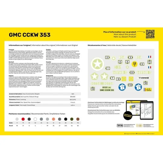 STARTER KIT GMC CCKW 353, 1/35 - Heller 57121