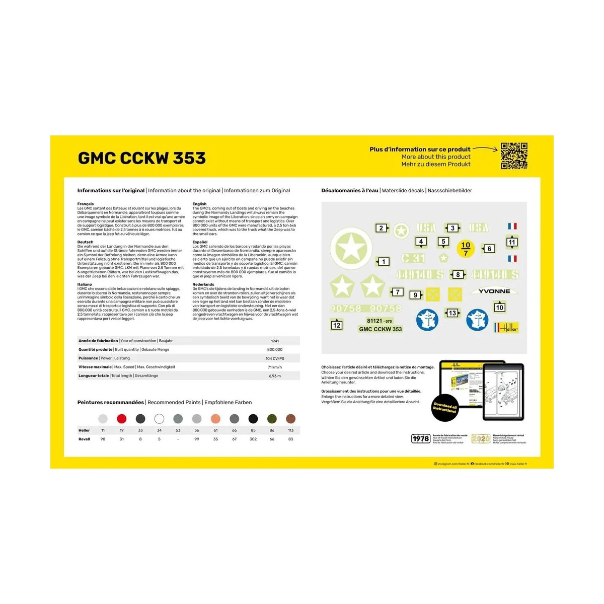 STARTER KIT GMC CCKW 353, 1/35 - Heller 57121