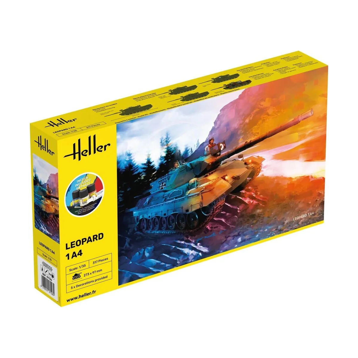 STARTER KIT Leopard 1A4, 1/35 - Heller 57126