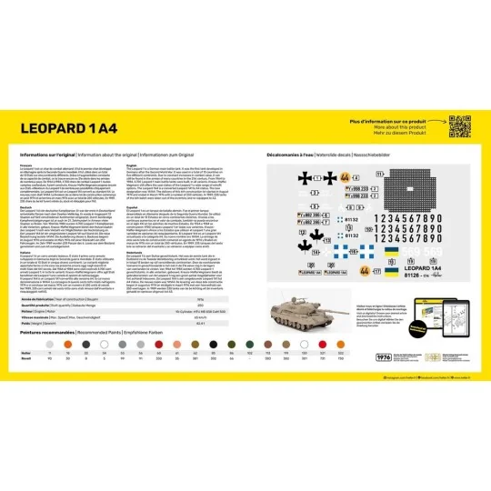 STARTER KIT Leopard 1A4, 1/35 - Heller 57126