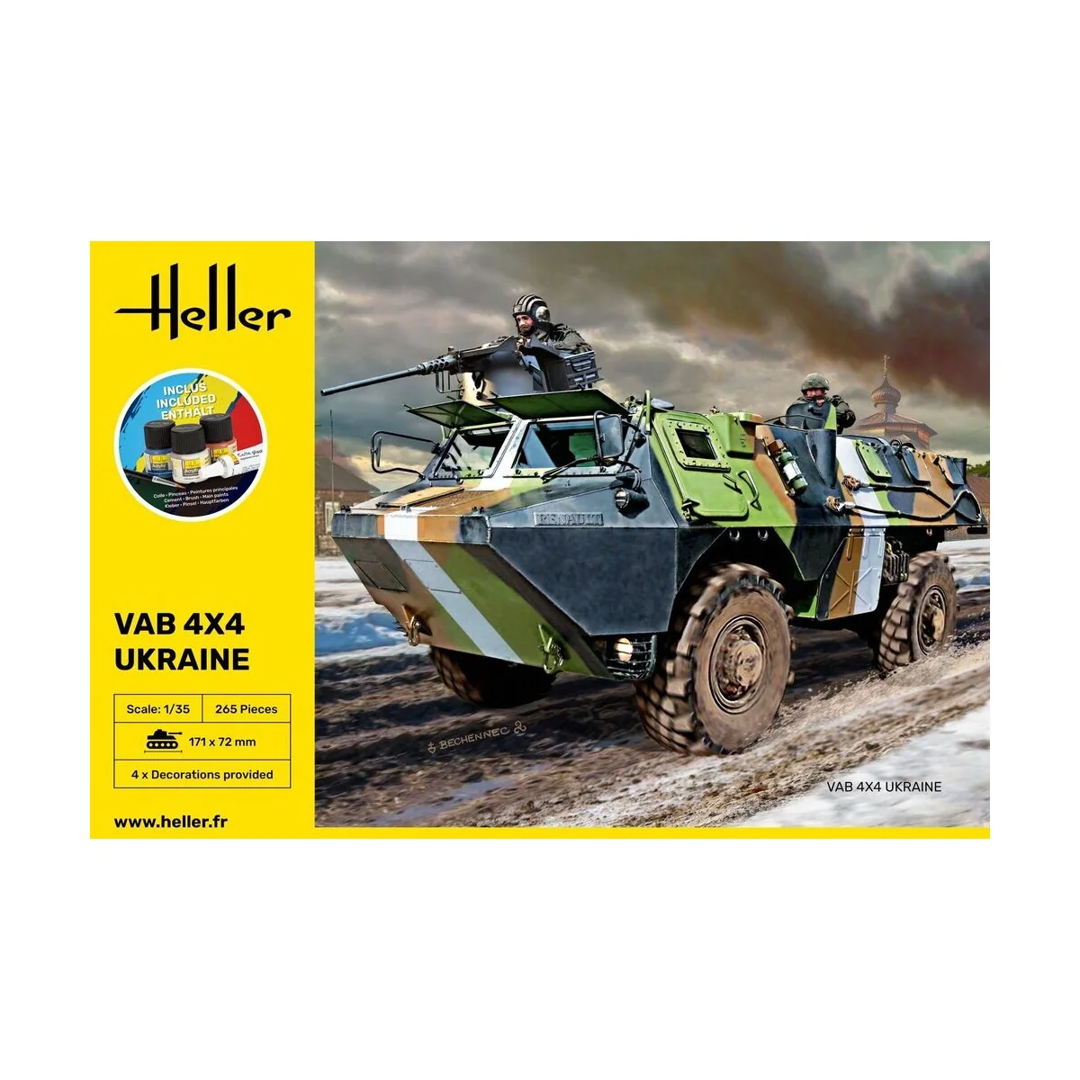 STARTER KIT VAB 4x4 Ukraine, 1/35 - Heller 57130
