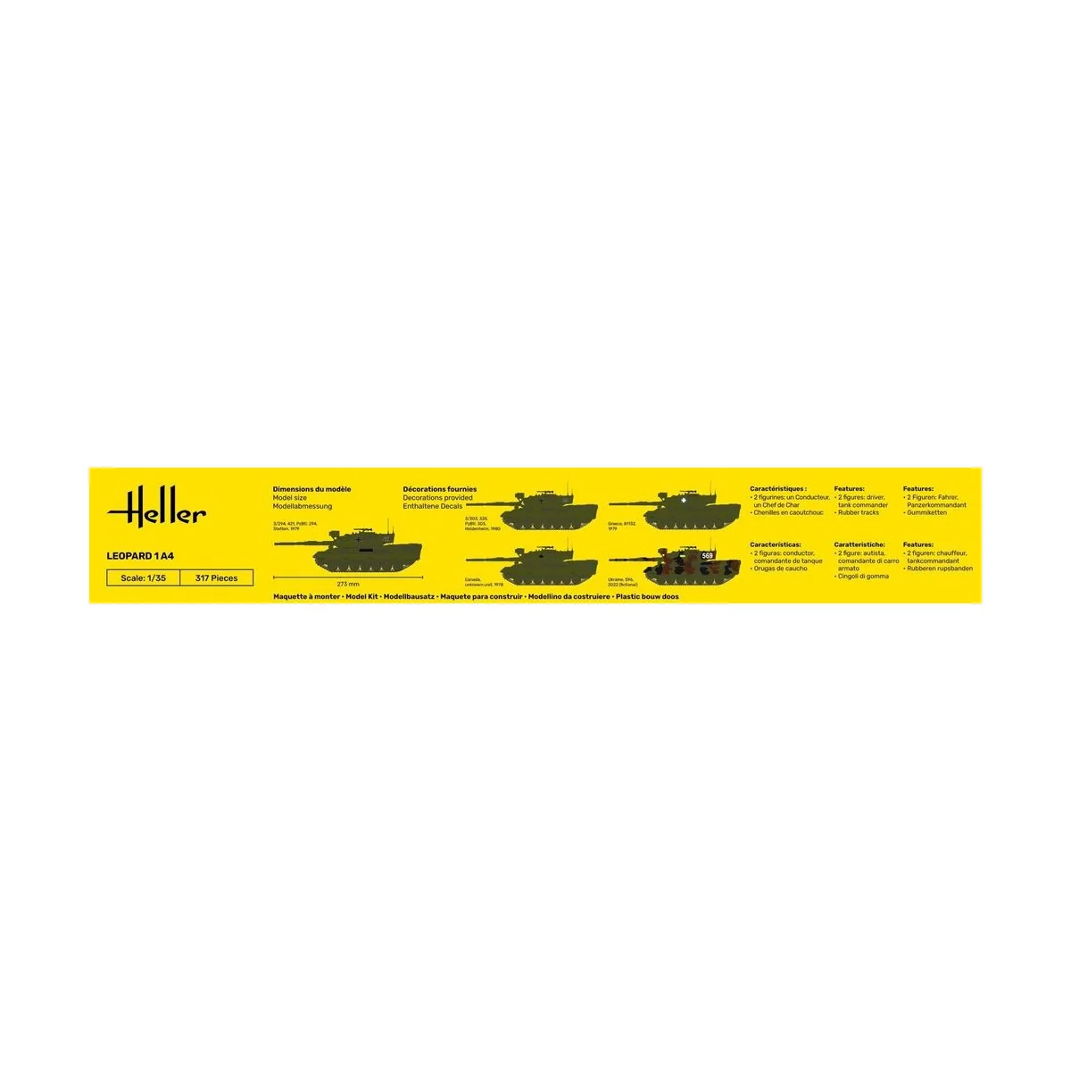 STARTER KIT Leopard 1A4, 1/35 - Heller 57126