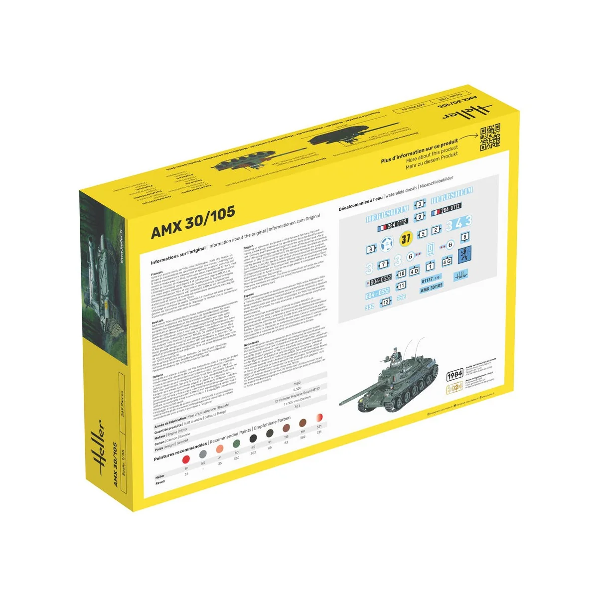 STARTER KIT AMX 30/105, 1/35 - Heller 57137