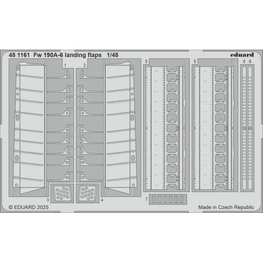 Fw 190A landing flaps EDUARD, 1/48 - Eduard Accessories 481161
