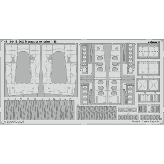 B-26G Marauder exterior ICM, 1/48 - Eduard Accessories 481164
