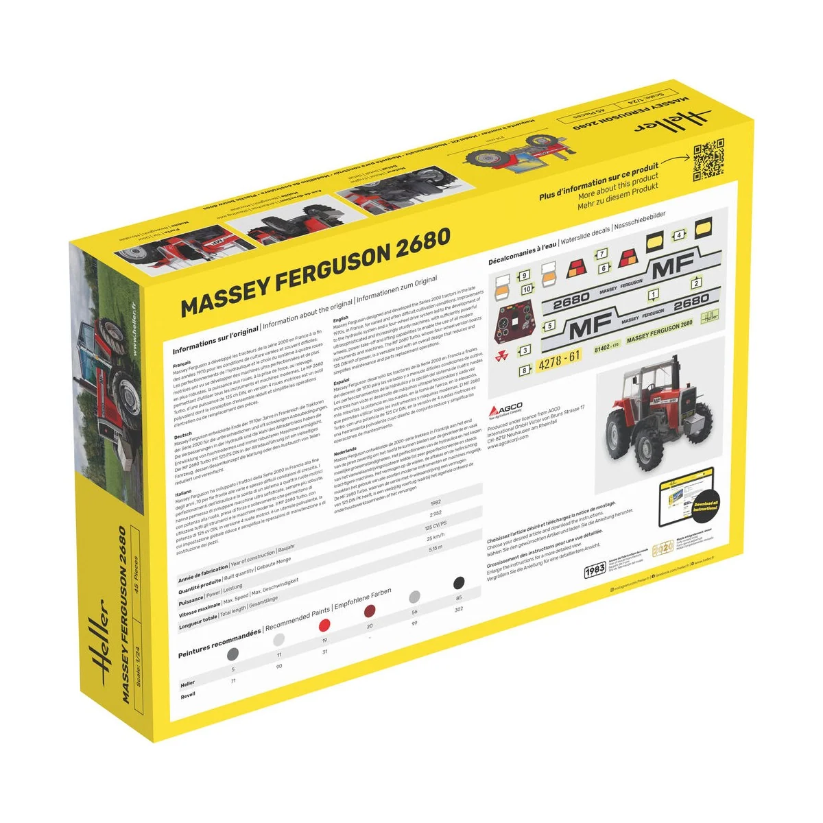 STARTER KIT Massey Ferguson 2680, 1/24 - Heller 57402