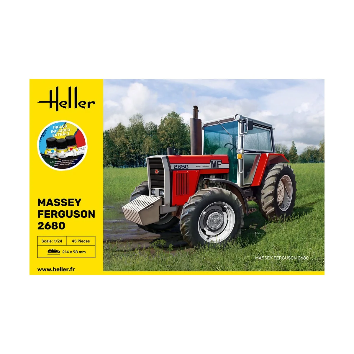 STARTER KIT Massey Ferguson 2680, 1/24 - Heller 57402