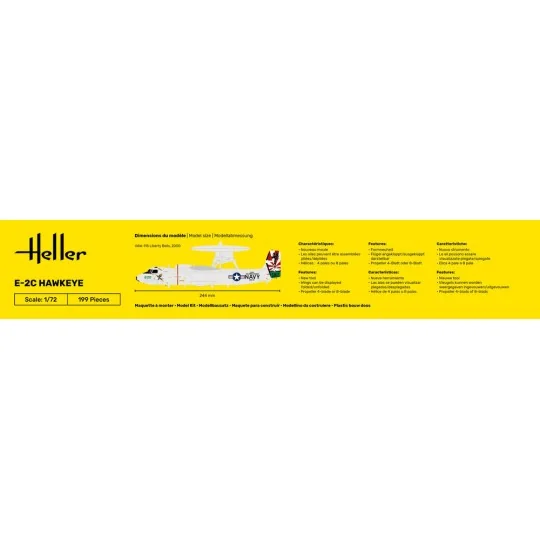 STARTER KIT E-2C Hawkeye, 1/72 - Heller 58300