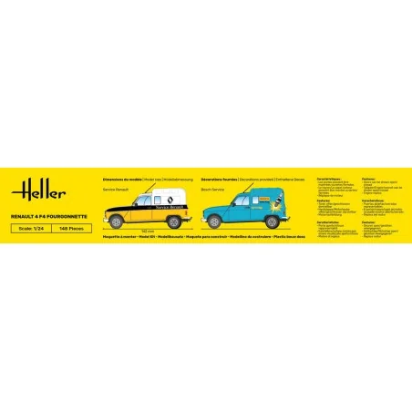 STARTER KIT Renault 4 F4 Fourgonette, 1/24 - Heller 58700