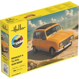 STARTER KIT Renault 4 TL/GTL Sun Roof, 1/24 - Heller 58704