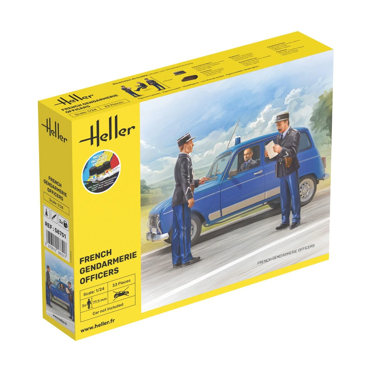 STARTER KIT French Gendarmerie Officers, 1/24 - Heller 58751
