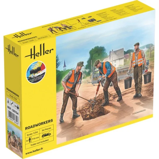 STARTER KIT Road Workers, 1/24 - Heller 58754