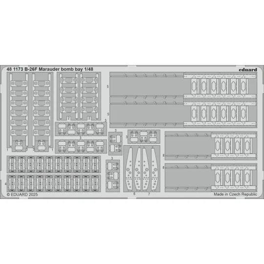 B-26F Marauder bomb bay ICM, 1/48 - Eduard Accessories 481173 B-26F Marauder bomb bay ICM, 1/48 - Eduard Accessories 481173