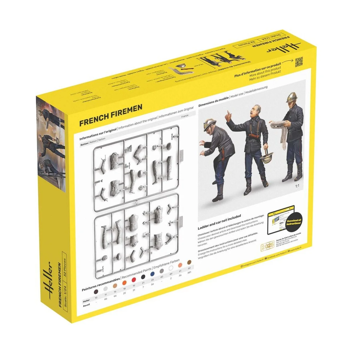 STARTER KIT French Firemen, 1/24 - Heller 58753