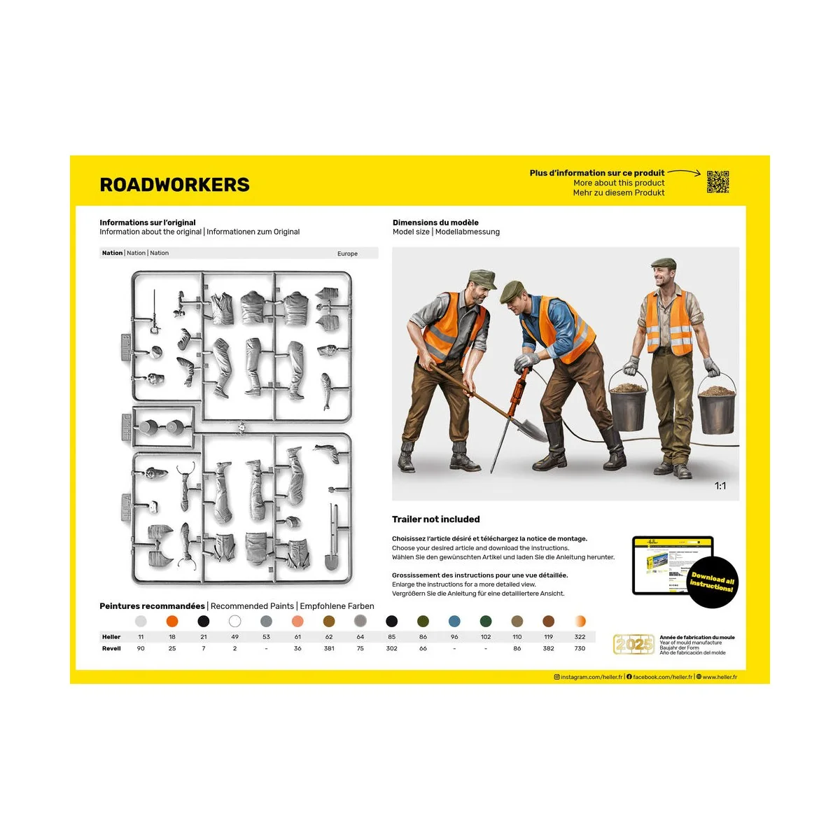 STARTER KIT Road Workers, 1/24 - Heller 58754