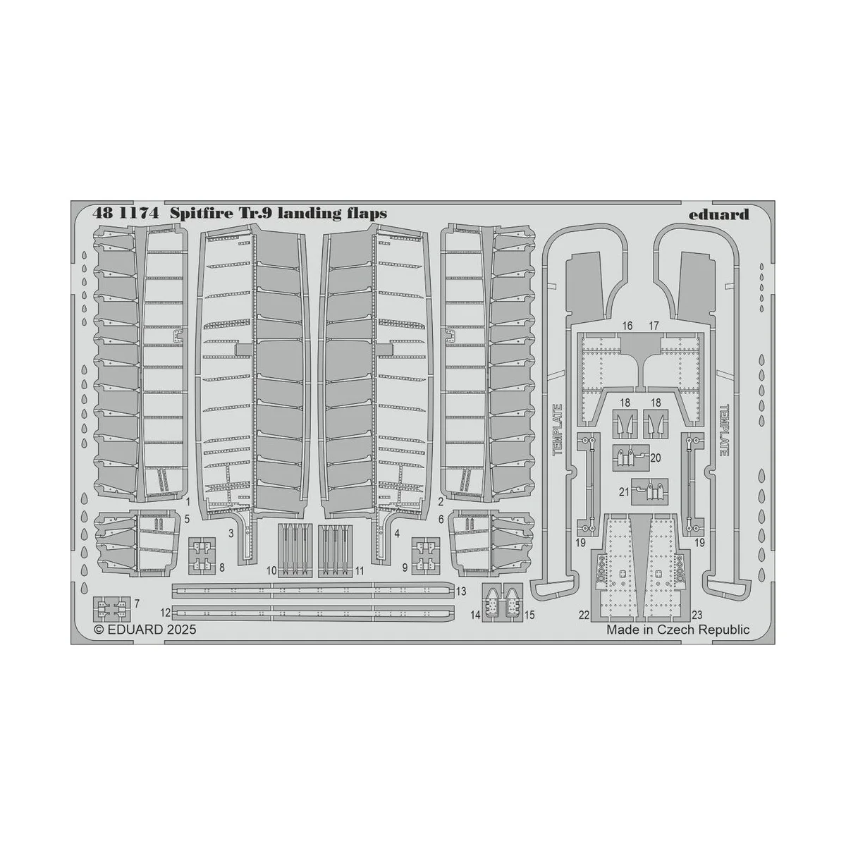 Spitfire Tr.9 landing flaps AIRFIX - Eduard Accessories 481174