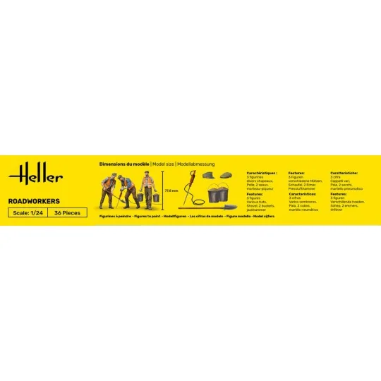 STARTER KIT Road Workers, 1/24 - Heller 58754