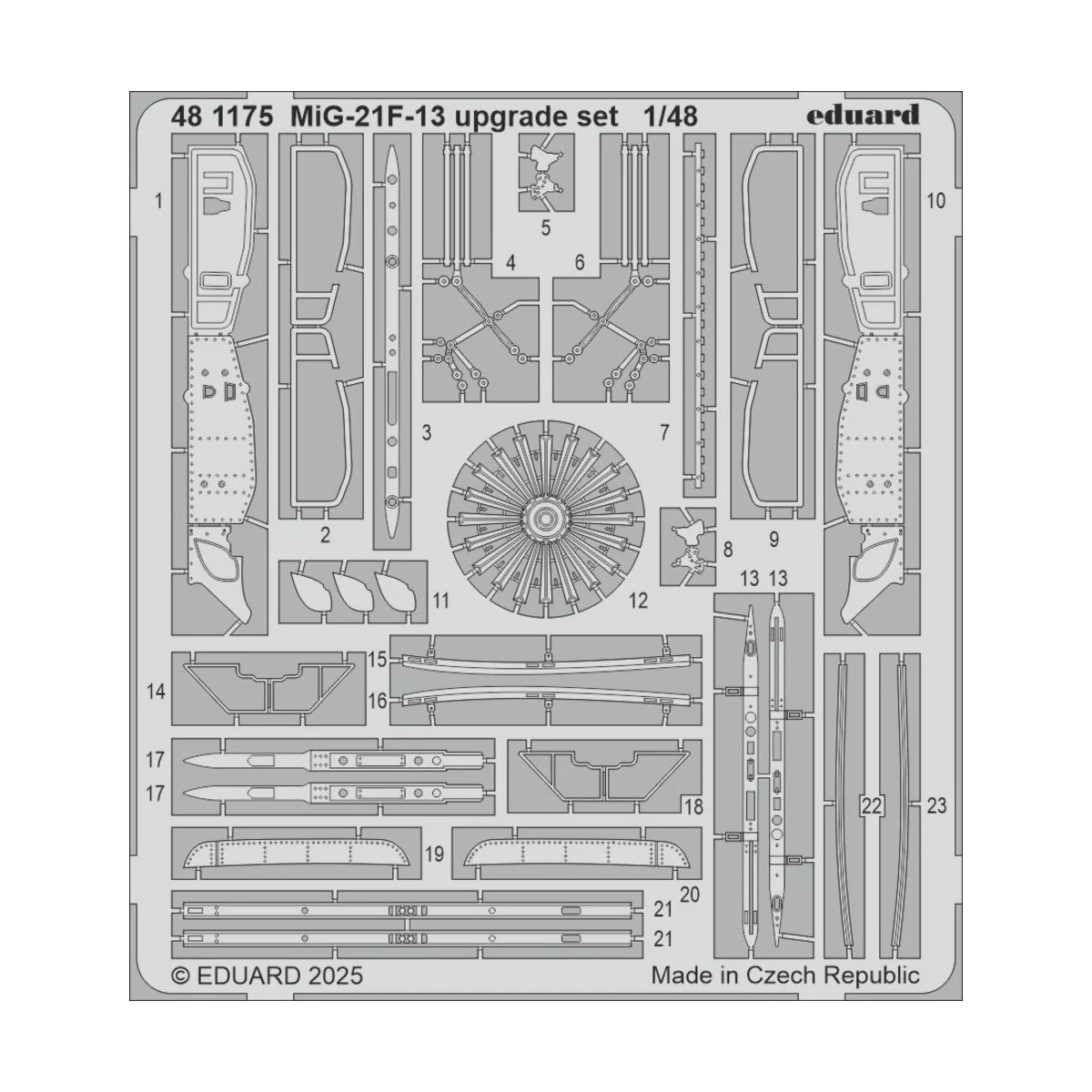 MiG-21F-13 upgrade set 1/48 for Eduard - Eduard Accessories 481175
