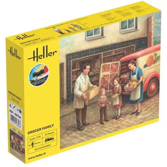STARTER KIT Grocer Family, 1/24 - Heller 58758