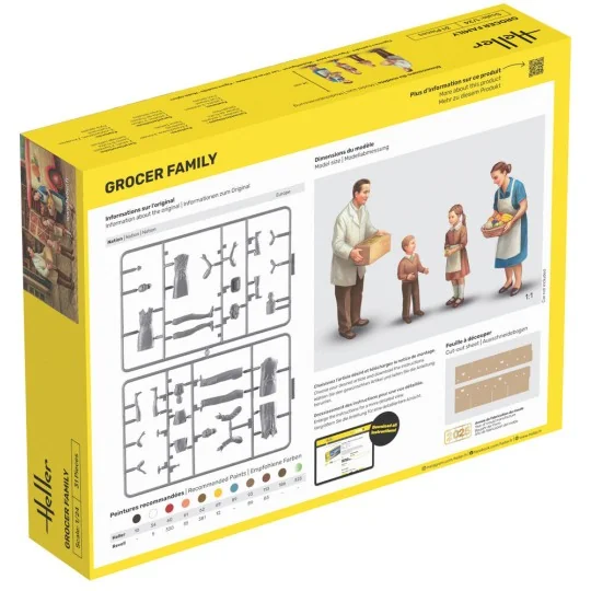 STARTER KIT Grocer Family, 1/24 - Heller 58758