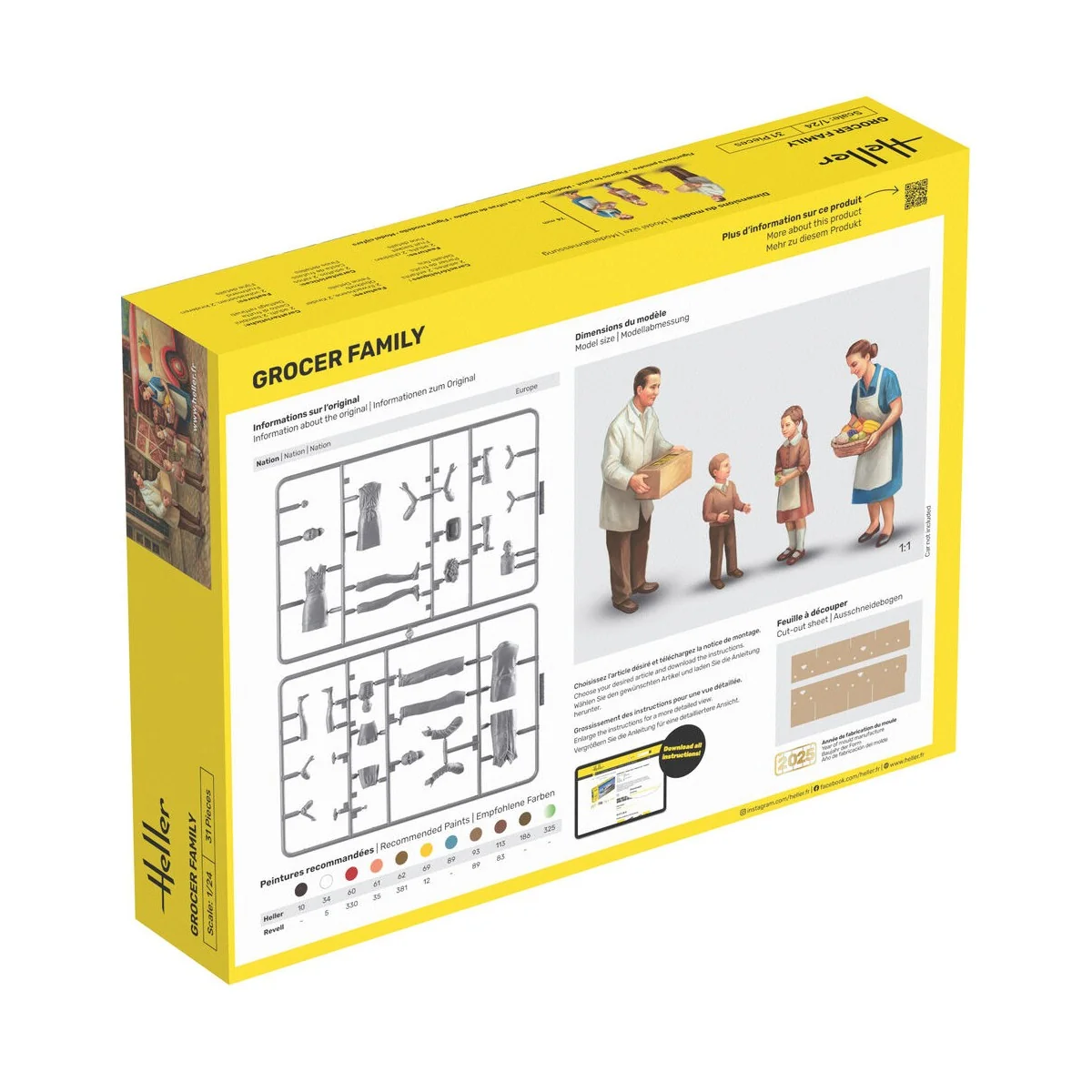 STARTER KIT Grocer Family, 1/24 - Heller 58758