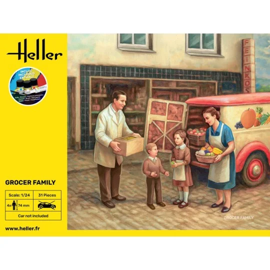 STARTER KIT Grocer Family, 1/24 - Heller 58758