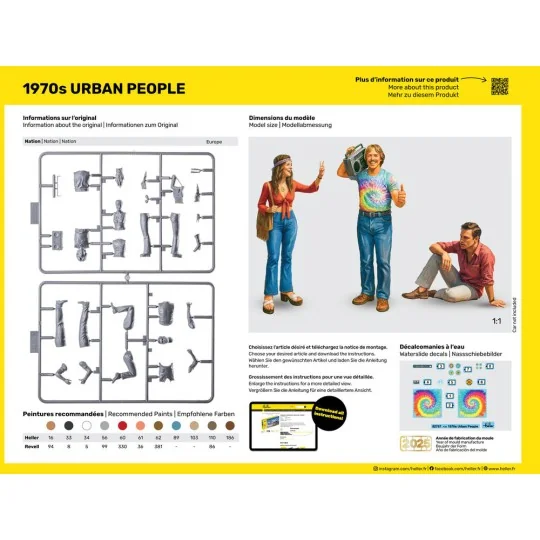 STARTER KIT 1970s Urban People, 1/24 - Heller 58757