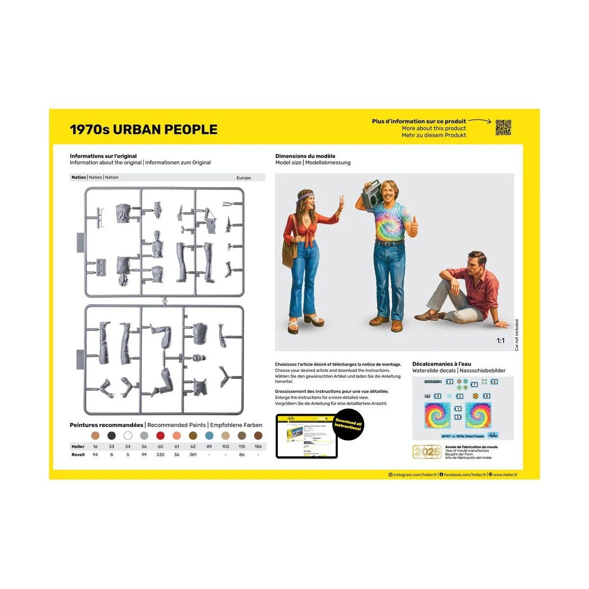 STARTER KIT 1970s Urban People, 1/24 - Heller 58757