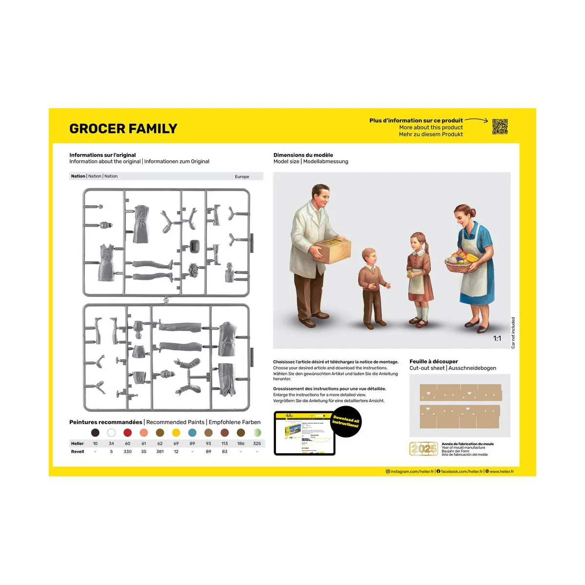 STARTER KIT Grocer Family, 1/24 - Heller 58758