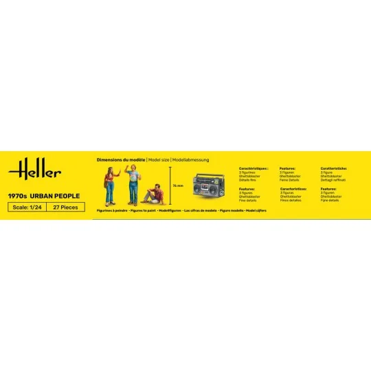 STARTER KIT 1970s Urban People, 1/24 - Heller 58757
