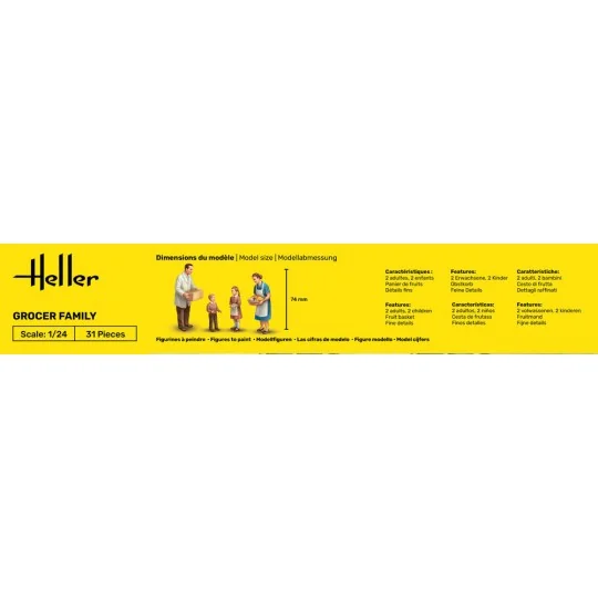 STARTER KIT Grocer Family, 1/24 - Heller 58758