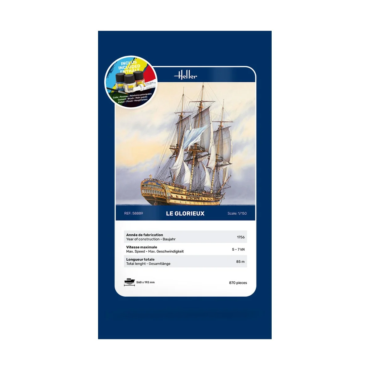 STARTER KIT Le Glorieux, 1/150 - Heller 58889