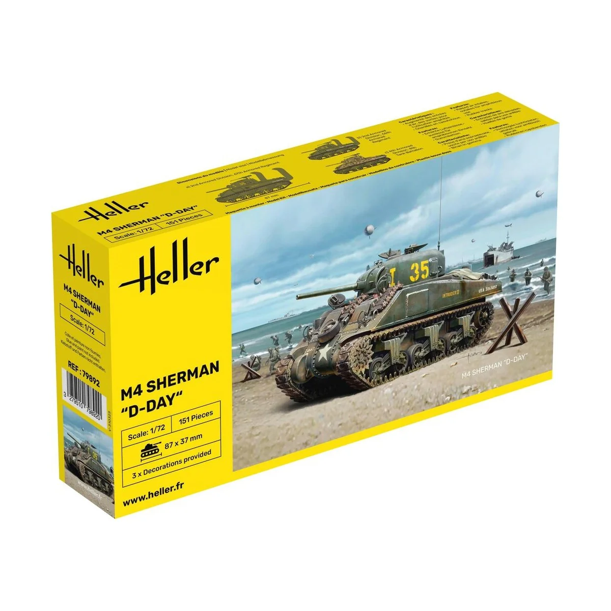M4 Sherman D-Day, 1/72 - Heller 79892
