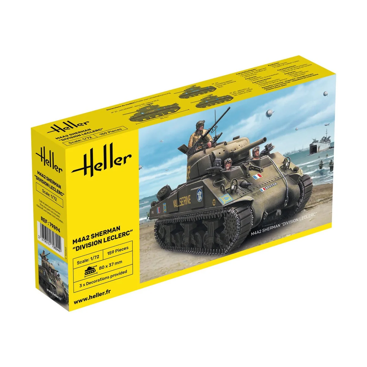 M4A2 Sherman "Division Leclerc", 1/72 - Heller 79894