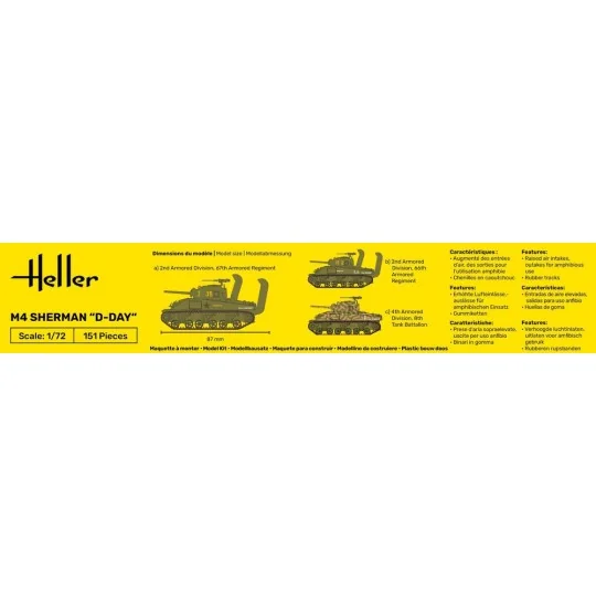 M4 Sherman D-Day, 1/72 - Heller 79892