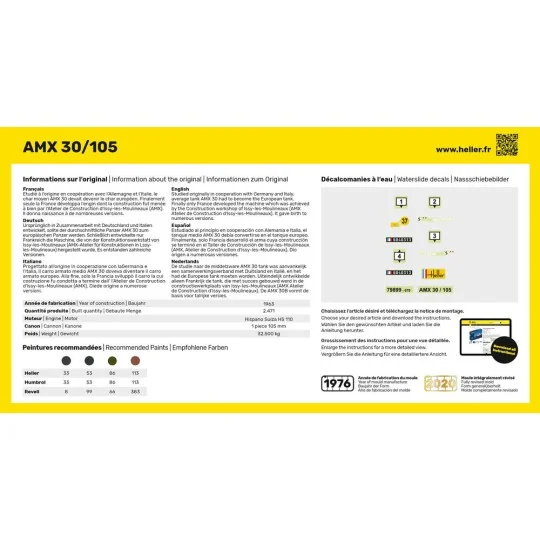 AMX 30/105, 1/72 - Heller 79899