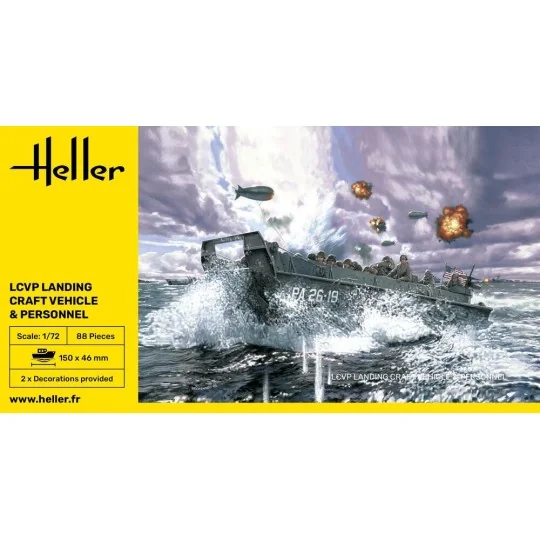LCVP Landing Craft Vehicle & Personnel, 1/72 - Heller 79995