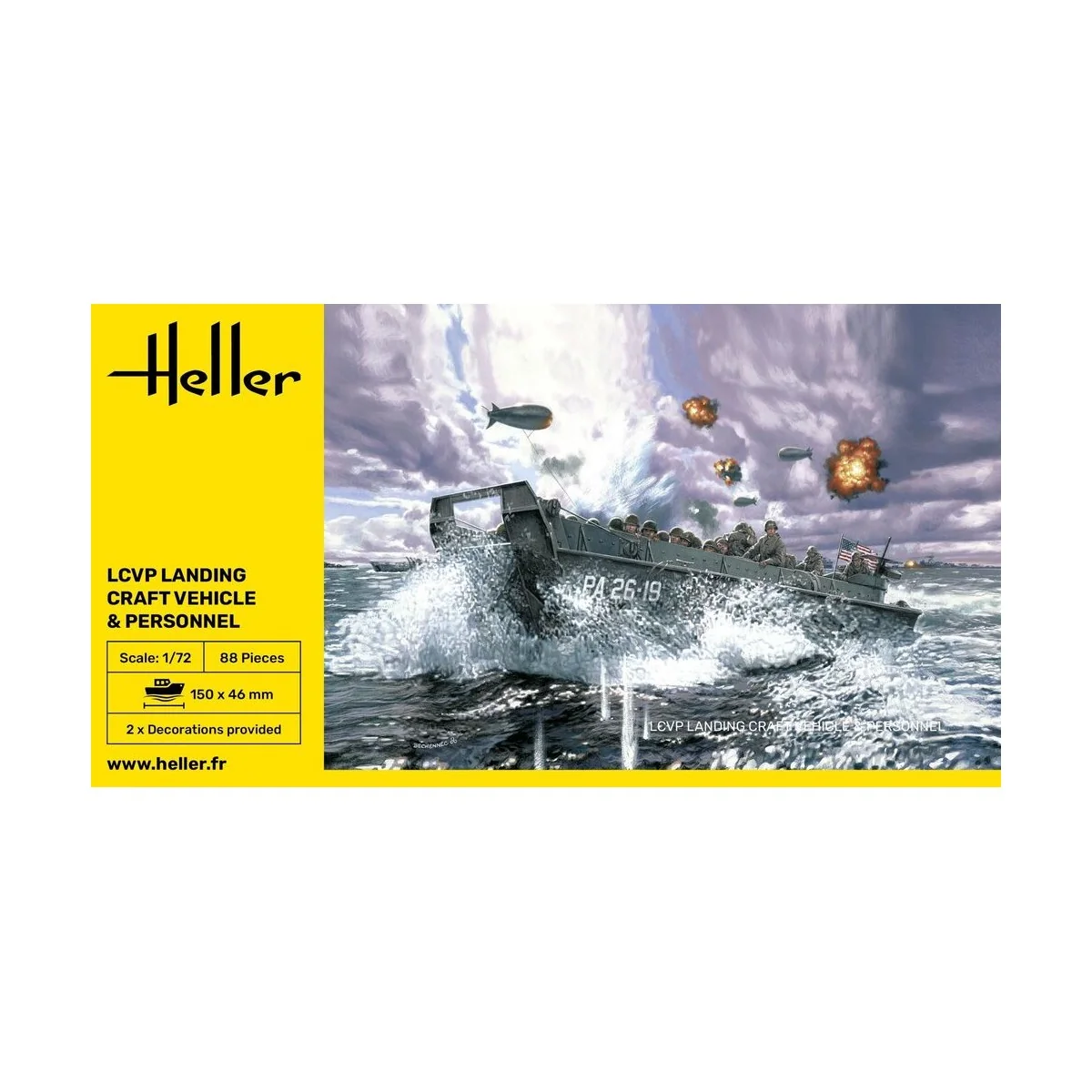 LCVP Landing Craft Vehicle & Personnel, 1/72 - Heller 79995