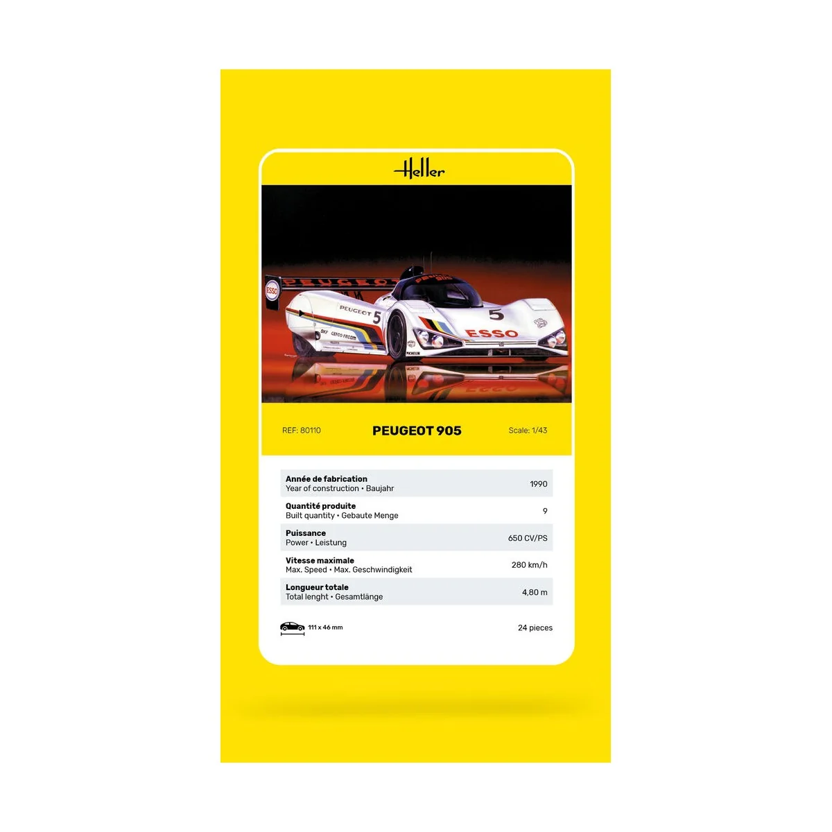 Peugeot 905, 1/43 - Heller 80110