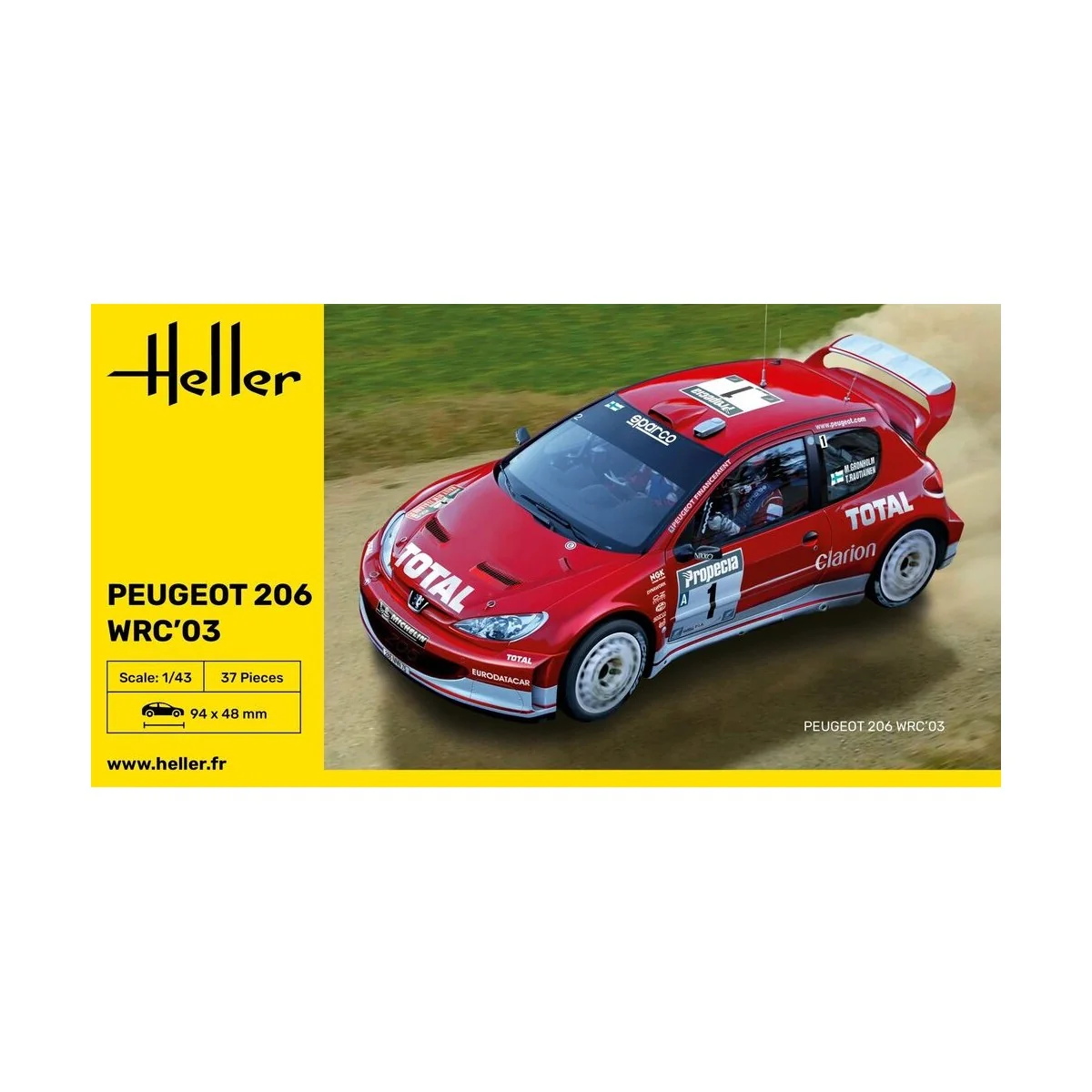 Peugeot 206 WRC'03, 1/43 - Heller 80113