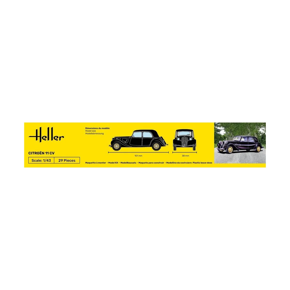 Citroen 11 CV, 1/43 - Heller 80159
