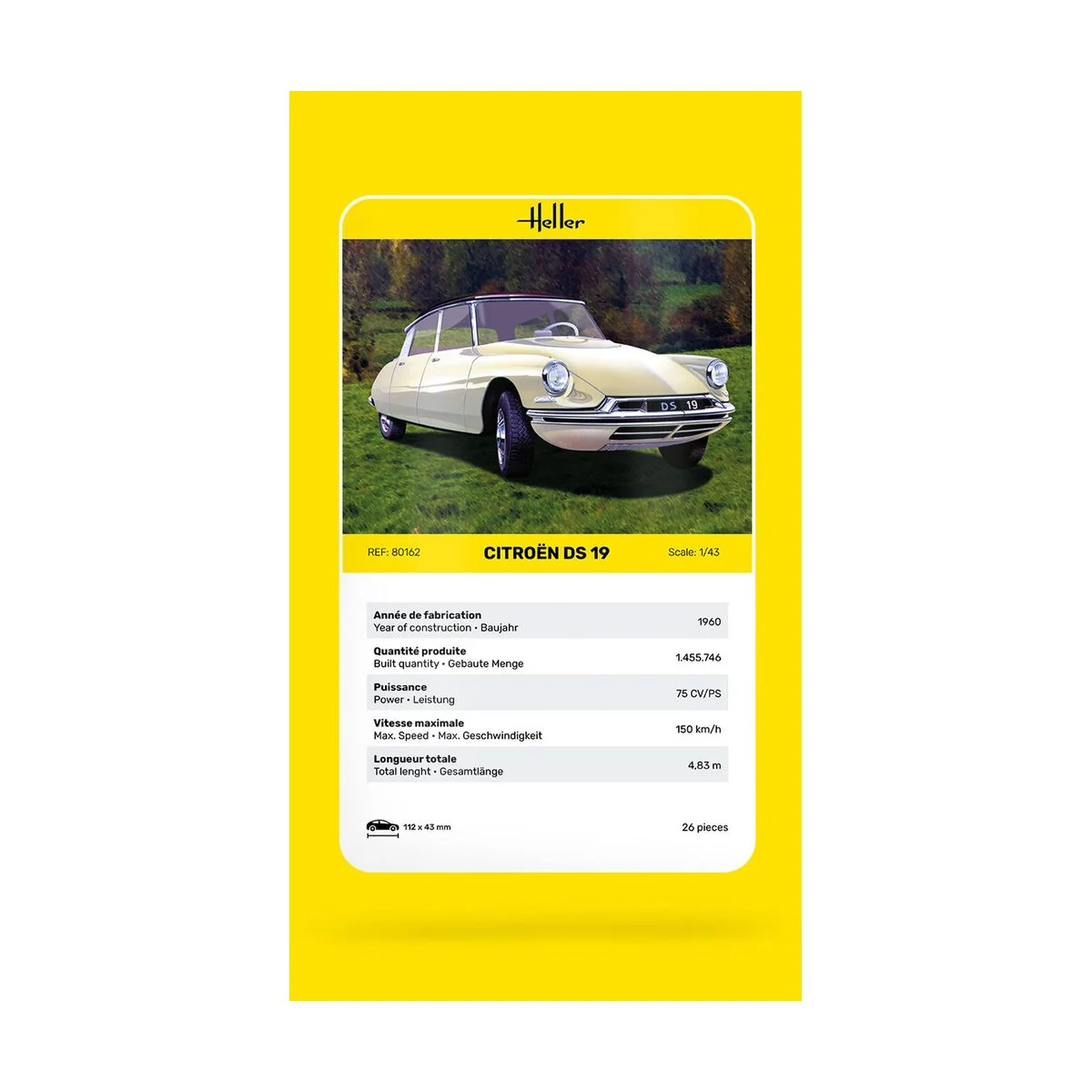 Citroen DS 19, 1/43 - Heller 80162